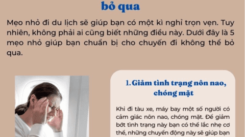 5 mẹo ‘bỏ túi’ đi du lịch không thể bỏ qua
