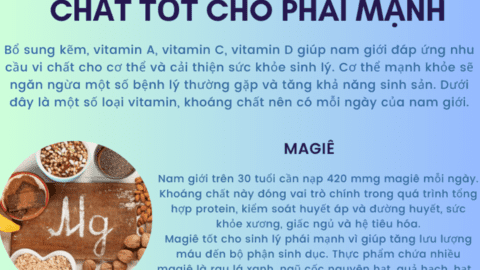 5 loại vitamin, khoáng chất tốt cho phái mạnh