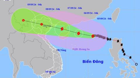 Bão số 3 đổi hướng, gió mạnh cấp 15, giật cấp 17