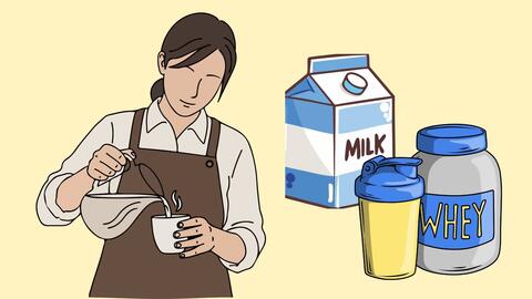 Pha protein với sữa nóng đúng cách để không vón cục và tăng hấp thu