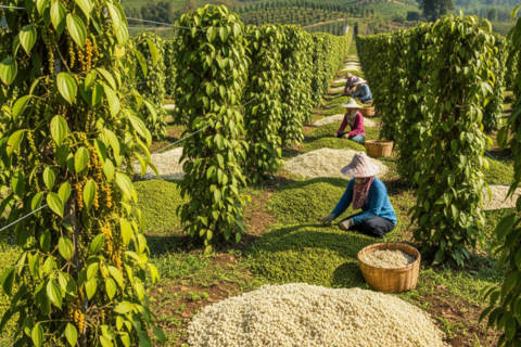 Giá nông sản hôm nay 22/10/2025: Giá cà phê và hồ tiêu duy trì ổn định