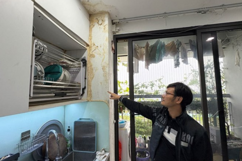 Khu nhà ở xã hội CT4 bị thấm, ngấm nước nhiều nơi