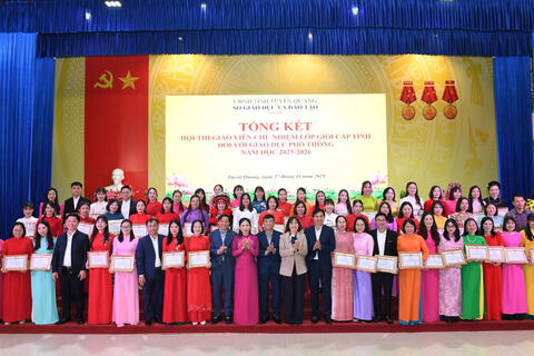 Tuyên Quang vinh danh 200 giáo viên chủ nhiệm giỏi năm học 2025-2026