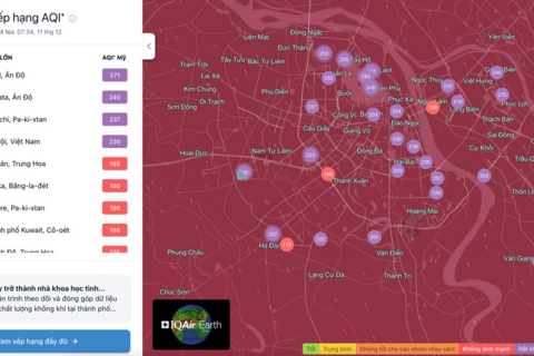 Chất lượng không khí Hà Nội vẫn ở mức xấu