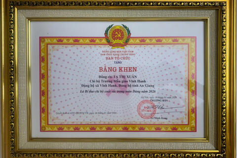 Cô giáo mầm non ở An Giang được tuyên dương Bí thư Chi bộ xuất sắc toàn quốc