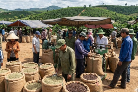 Giá cà phê hôm nay 10/2/2026: Tây Nguyên đồng loạt tăng mạnh