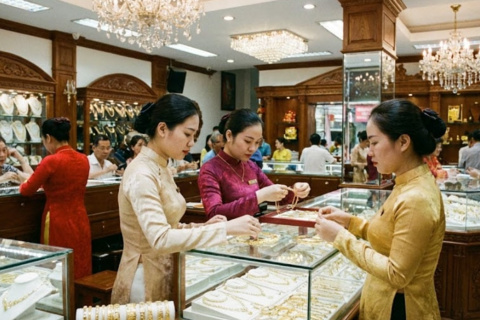 Giá vàng hôm nay 13/2: Thế giới giảm nhẹ, vàng SJC, BTMC, DOJI vẫn neo cao