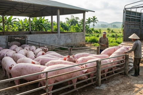 Giá heo hơi hôm nay 1/3: Miền Nam giữ mốc 72.000 đồng/kg