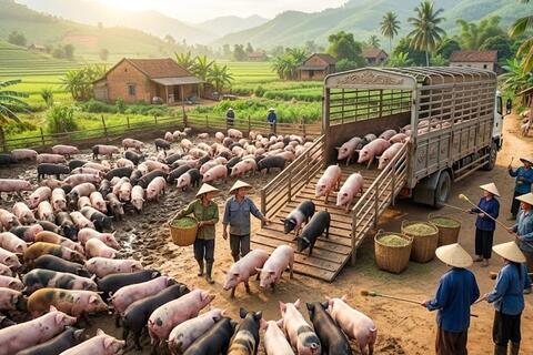 Giá heo hơi hôm nay 10/3: Miền Nam giảm nhẹ, cao nhất 68,000 đồng/kg