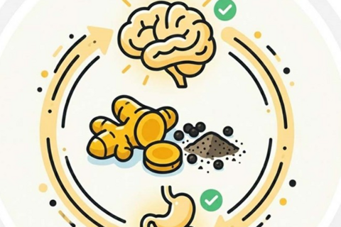 Nghệ và tiêu đen hỗ trợ toàn diện từ tiêu hóa đến não bộ