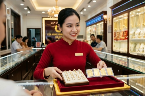 Giá vàng hôm nay 14/4: Vàng SJC, DOJI, BTMC, PNJ giảm nhẹ