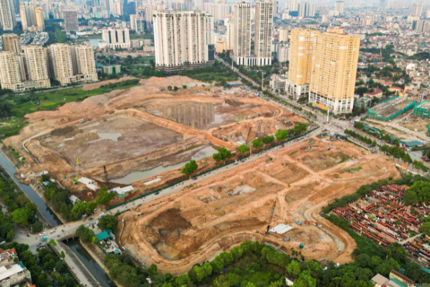 Hà Nội chạy đua tiến độ hồ điều hòa Mễ Trì trước mùa mưa 2026