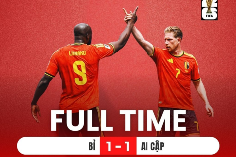 Tuyển Bỉ và Ai Cập chia điểm ngày ra quân World Cup 2026