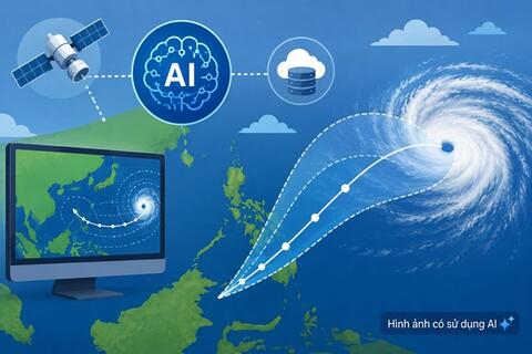Hệ thống AI mới giúp dự báo đường đi của bão chính xác hơn