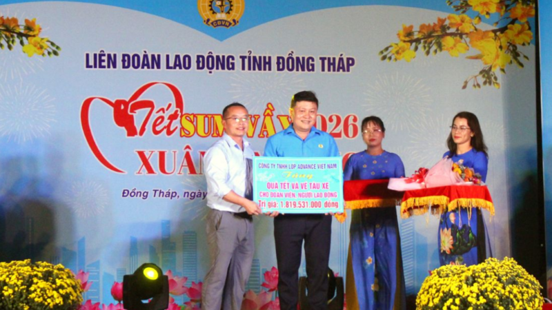 Tết sum vầy đến với công nhân lao động tỉnh Đồng Tháp