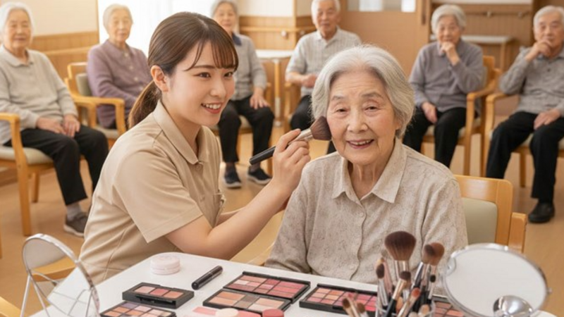 Trang điểm giúp người già sống tốt hơn