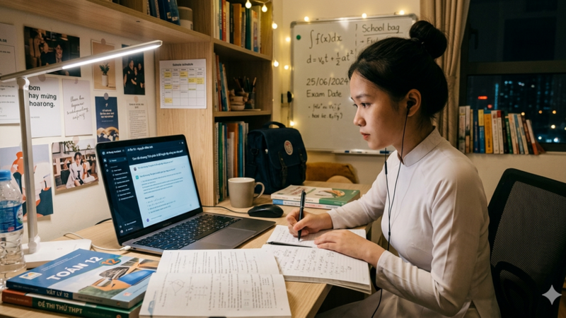 Ôn thi đại học thời AI: Học nhanh nhưng đừng ‘lười nghĩ’