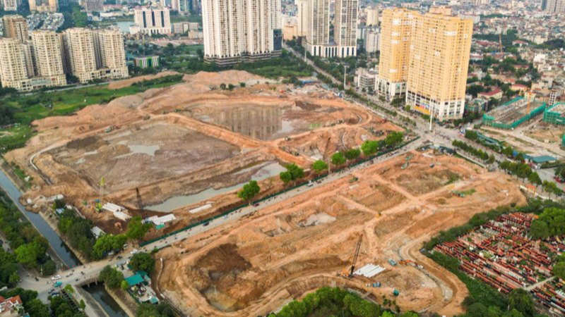 Hà Nội chạy đua tiến độ hồ điều hòa Mễ Trì trước mùa mưa 2026