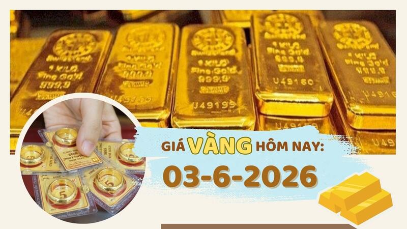 Giá vàng hôm nay 3-6: SJC giảm 1 triệu đồng/lượng