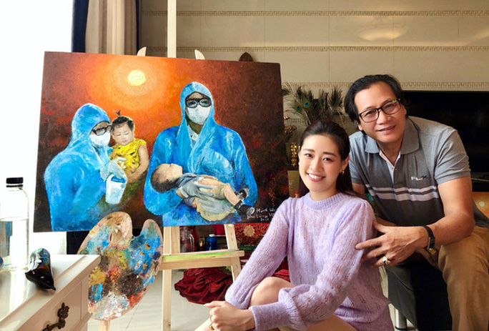 Ngỡ ngàng hoa hậu Khánh Vân để mặt mộc, trổ tài vẽ tranh - Ảnh 2.