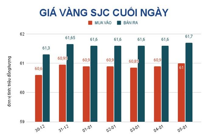 Giá vàng hôm nay 6-1: Tăng tiếp rồi bất ngờ giảm mạnh - Ảnh 2.