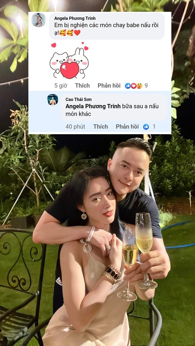 Cao Thái Sơn lại ôm ấp, bón cho "người tình 3 ngày" ăn món mình nấu trước mặt mẹ, Trang Trần liền thách - Ảnh 3. Cao Thái Sơn lại ôm ấp, bón cho "người tình 3 ngày" ăn món mình nấu trước mặt mẹ, Trang Trần liền thách - Ảnh 3.