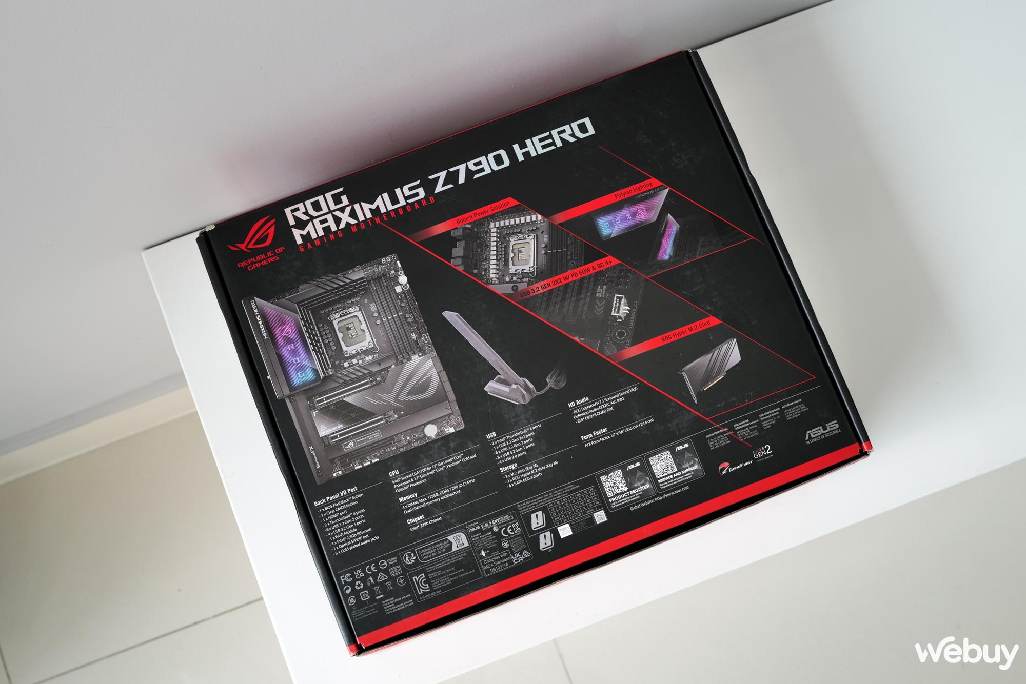 Mở hộp bo mạch chủ ASUS ROG Maximus Z790 Hero: Giá gần 20 triệu đồng, nhưng 'đắt có xắt ra miếng'? - Ảnh 1. Mở hộp bo mạch chủ ASUS ROG Maximus Z790 Hero: Giá gần 20 triệu đồng, nhưng 'đắt có xắt ra miếng'? - Ảnh 1.