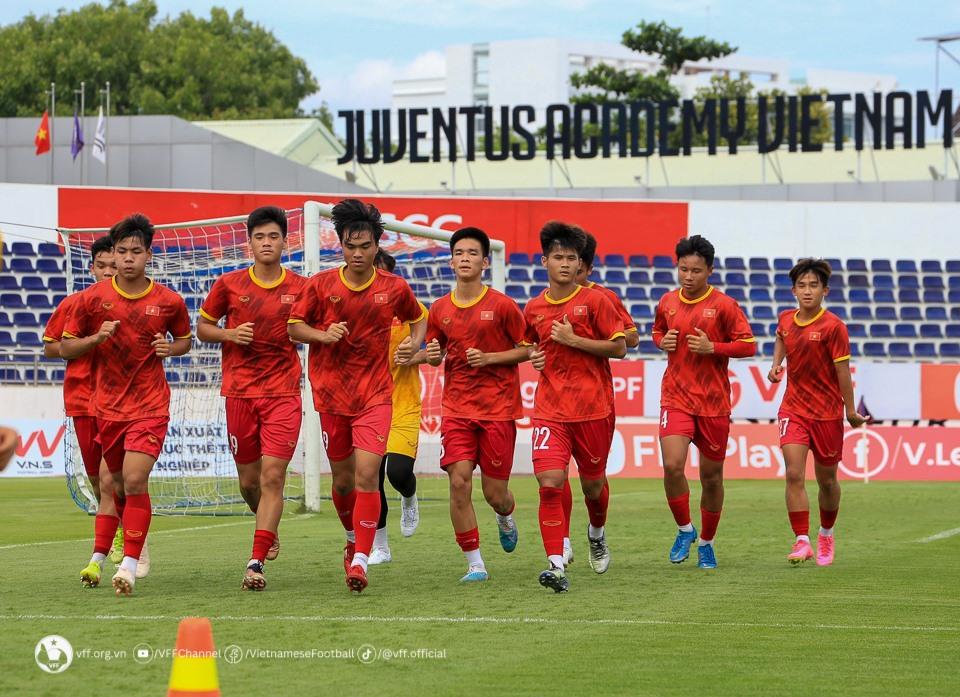 U17 Việt Nam trong quá trình chuẩn bị cho giải U17 châu Á 2023. Ảnh: VFF