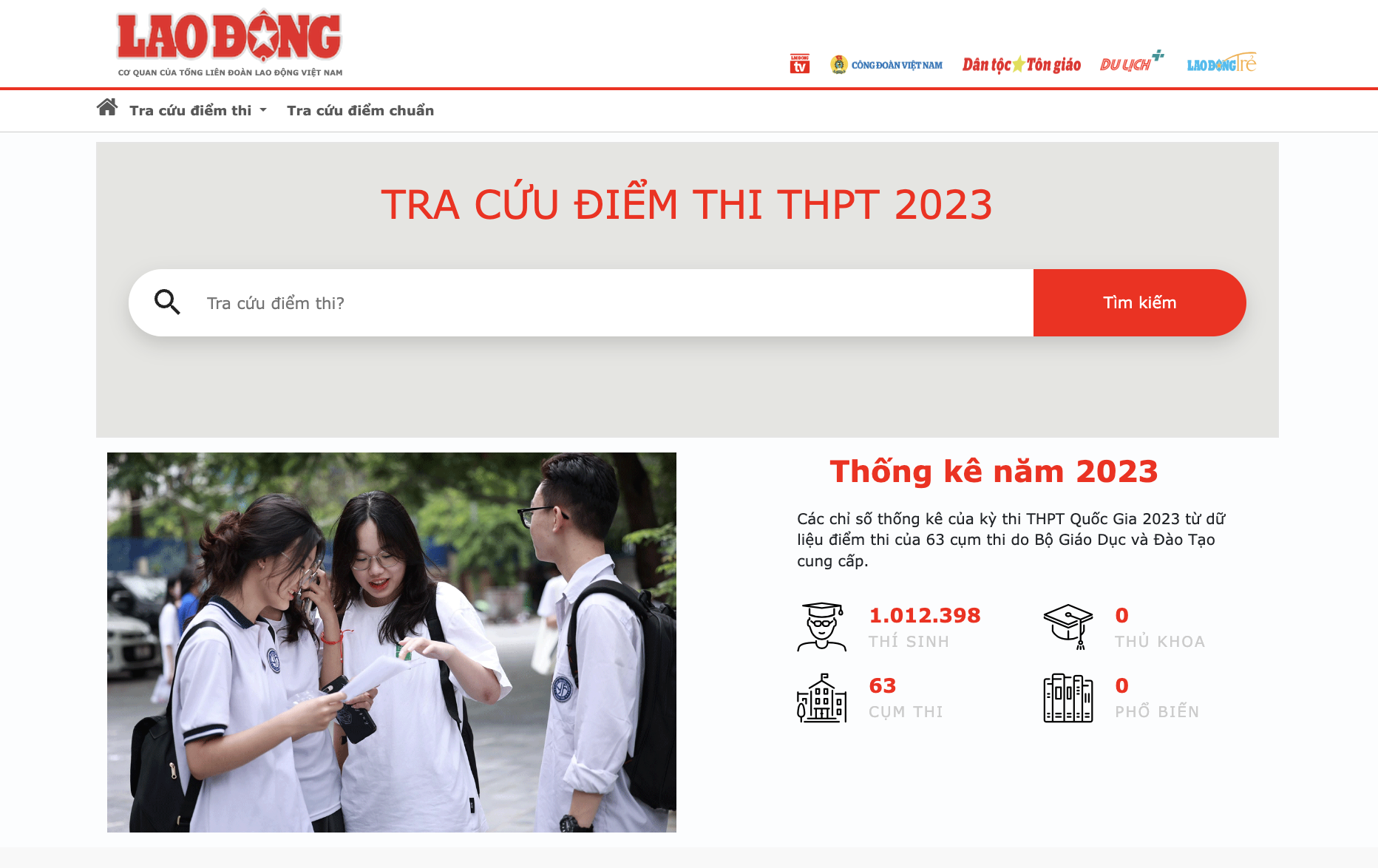 Tra cứu điểm thi tốt nghiệp THPT năm 2023 của 63 tỉnh thành trên cả nước