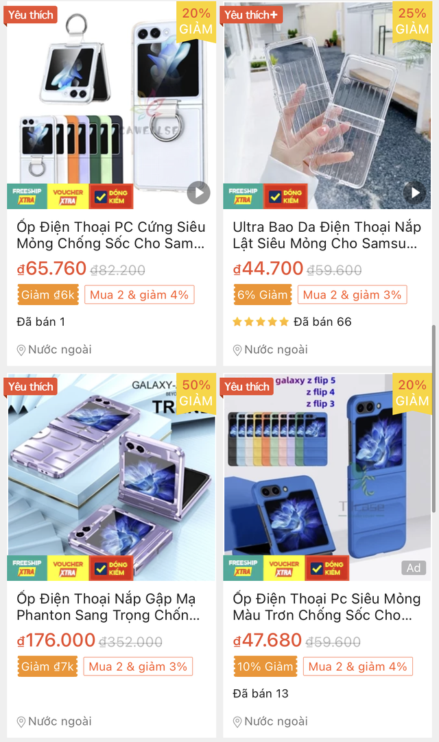 Máy còn chưa ra mắt, nhưng phụ kiện cho Galaxy Z Fold5 và Flip5 đã bán tràn lan trên Shopee - Ảnh 2.