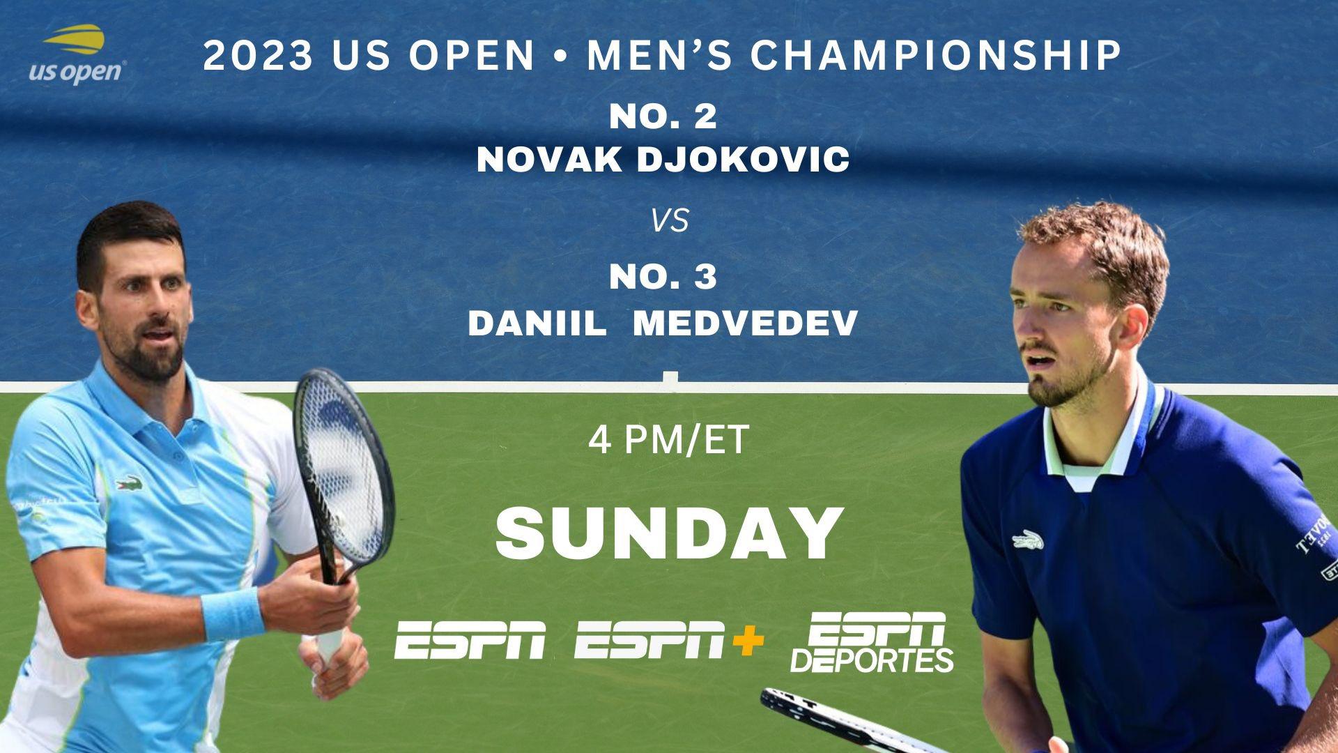 Link xem trực tiếp Djokovic vs Medvedev tại chung kết US Open 2023