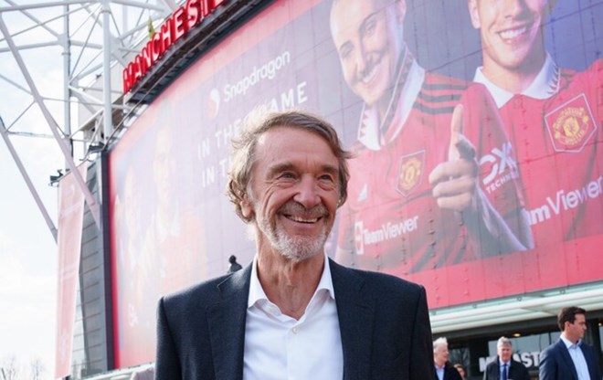 Sir Jim Ratcliffe được kỳ vọng sẽ đưa Man United lấy lại đẳng cấp vốn có. Ảnh: AFP