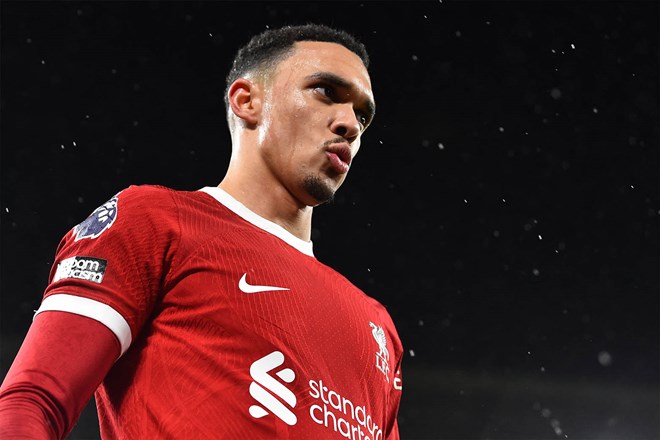 Alexander-Arnold sẽ đóng vai trò đặc biệt quan trọng với Liverpool nếu Amorim gia nhập Anfield.  Ảnh: AFP