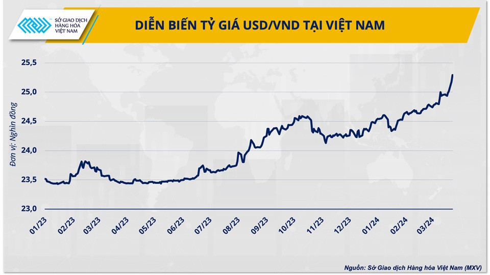 Diễn biến tỷ giá USD/VND tại Việt Nam