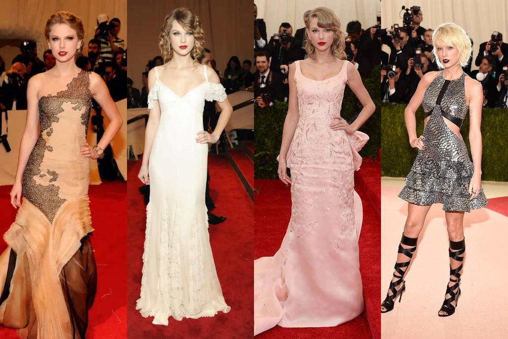 Taylor Swift từng gây chú ý tại những mùa Met Gala trước. Ảnh: X.