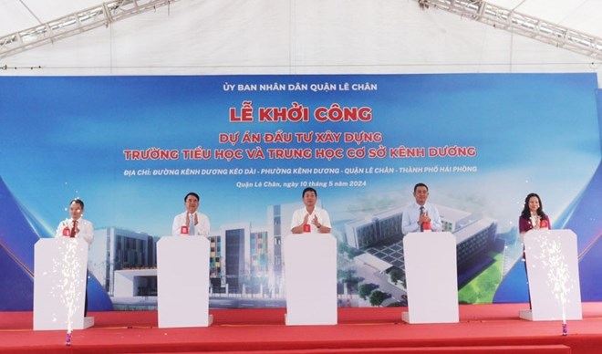 Hải Phòng khởi công dự án xây dựng trường học liên cấp gần 250 tỉ đồng