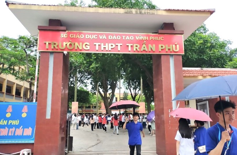 Hội đồng coi thi Trường THPT Trần Phú (TP Vĩnh Yên) có 696 thí sinh đăng ký dự thi với 29 phòng thi.