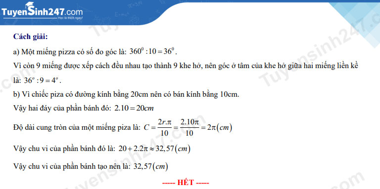 Gợi ý đáp án đề thi môn Toán vào lớp 10 - An Giang 2024. Ảnh: Tuyensinh247