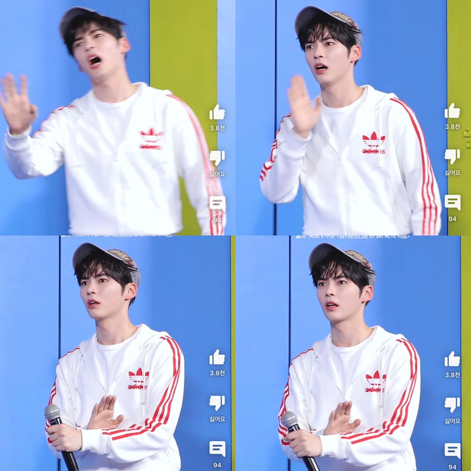 Hanbin xua tay phủ nhận khi được nhận xét giống Cha Eun Woo