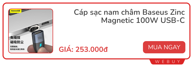 Kickstarter có cáp sạc 100W đầu hút nam châm bán giá hơn nửa triệu, ở Việt Nam có loại Baseus tương tự chỉ từ 253.000đ- Ảnh 12.