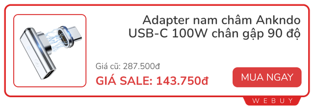 Kickstarter có cáp sạc 100W đầu hút nam châm bán giá hơn nửa triệu, ở Việt Nam có loại Baseus tương tự chỉ từ 253.000đ- Ảnh 8.