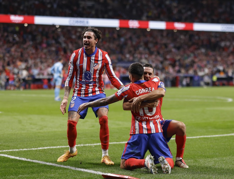 Atletico Madrid có bàn gỡ hòa ở phút 90+5. Ảnh: ATM