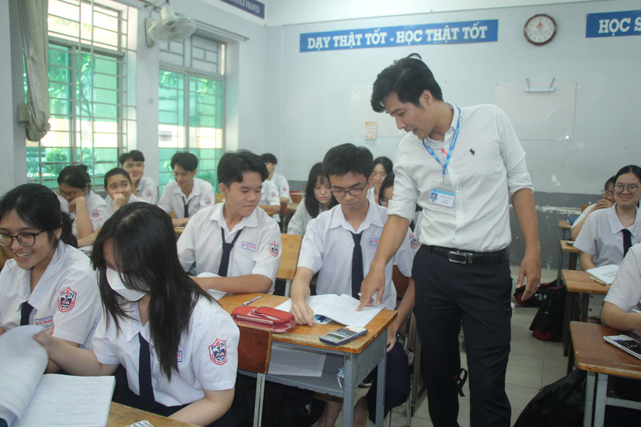 Giờ học của học sinh Trường THPT Phú Nhuận, TPHCM. Ảnh: M.A gia-tang-phuong-an-du-phong-2-4347-3244.jpg