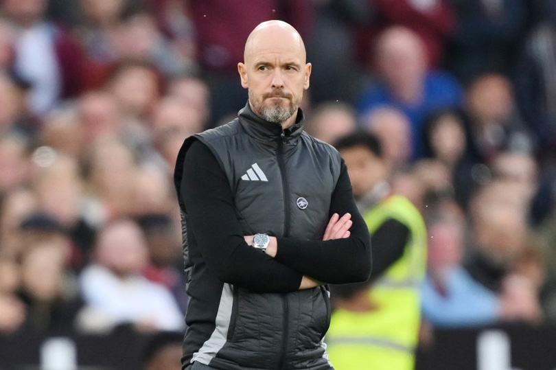Trận đấu cuối cùng của Ten Hag với Man United là trận thua West Ham. Ảnh: AFP