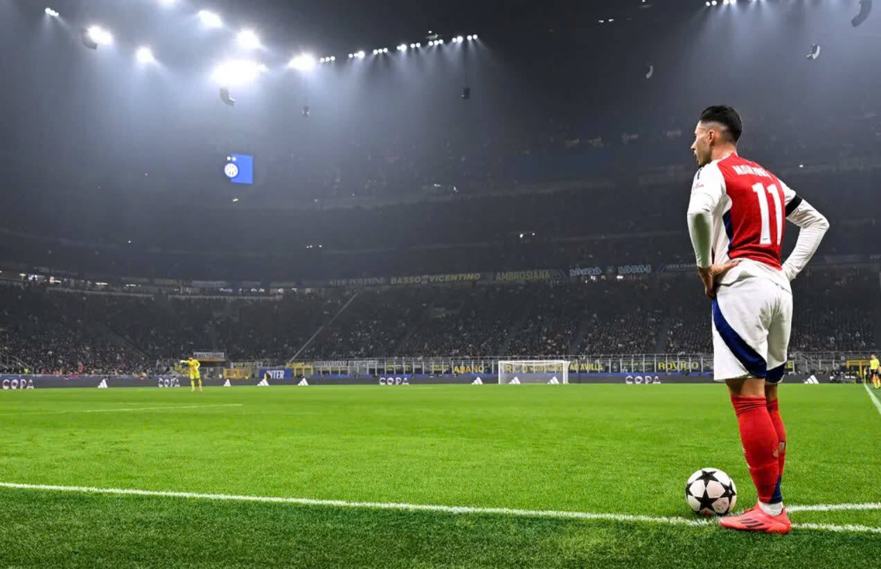 Hàng công của Arsenal chơi không tốt trước Inter.  Ảnh: ARS