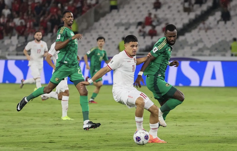 Tuyển Indonesia gây bất ngờ khi thắng 2-0 trước Saudi Arabia. Ảnh: Bola