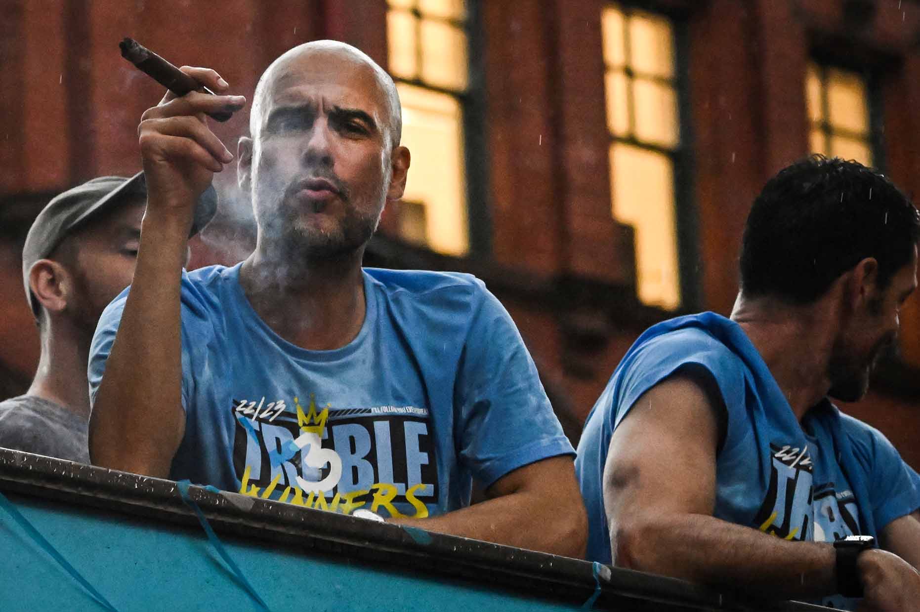 Pep Guardiola vẫn chưa thôi khao khát giành danh hiệu cùng Man City. Ảnh: AFP