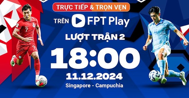 Link xem trực tiếp bóng đá Campuchia vs Singapore tại ASEAN Cup