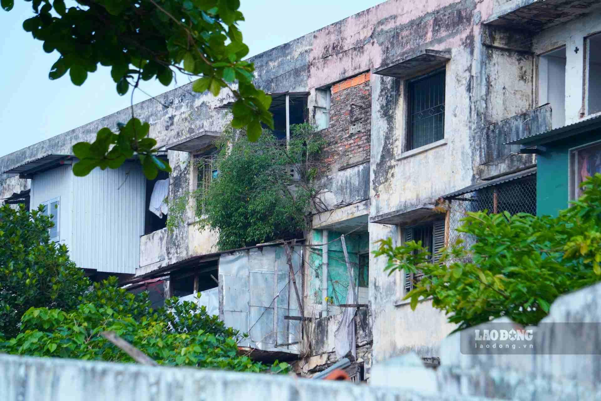 Sau nhiều năm sử dụng, chung cư Đống Đa đã xuống cấp nghiêm trọng và không đảm bảo an toàn phòng cháy chữa cháy, cơ sở hạ tầng nhếch nhác, ảnh hưởng mỹ quan đô thị. Riêng 3 dãy nhà A, B, C đã xuống cấp trầm trọng từ nhiều năm trước, xuất hiện nhiều điểm rạn nứt, bung xi-măng, để lộ sắt thép. (Ảnh chụp tháng 3.2024)