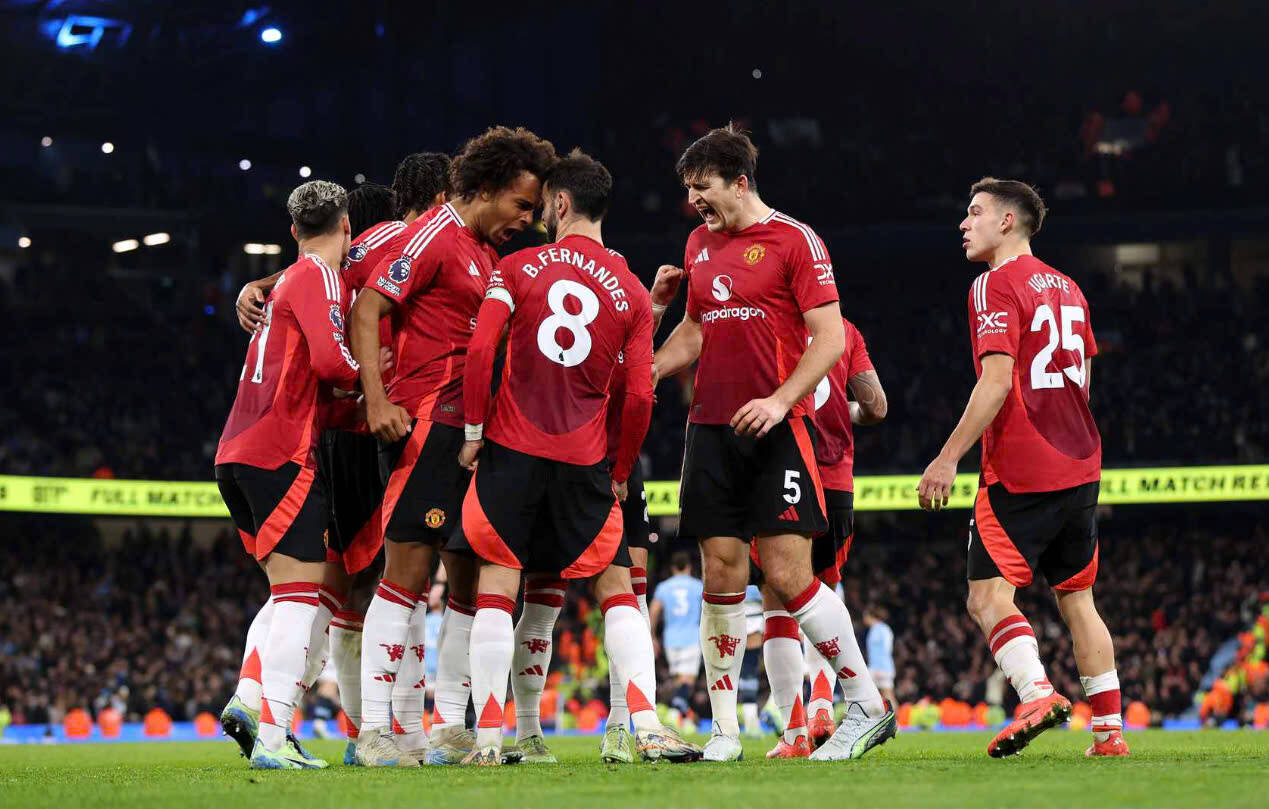 Man United vừa bất ngờ giành chiến thắng trước Man City ngay tại Etihad. Ảnh: Manchester United